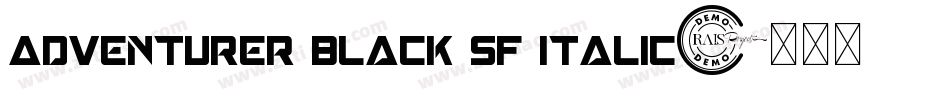 Adventurer Black SF Italic字体转换